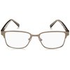 Foster Grant Men's Donovan Square Reading Glasses, Gunmetal/Transparent, 53 mm, +1.00
