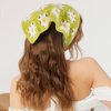 Qlauca 3PCS Crochet Bandanas for Women Knitted Head Scarf Triangle Floral Cute Kerchief