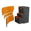GameGenic Stronghold 200+ XL Convertible Deck Box | Double-Sleeved Card Storage | Card Game Protector | Nexofyber Surface | Holds up to 200 Cards | Black and Orange Color (GGS20071ML)