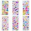 3D Puffy Ocean Animal Stickers for Kids Toddlers, 6 Packs Cute Foam Fish Stickers with Assorted Sea Creature Marine Life, Reusable Squishy Bubble Stickers for Scrapbooking Teacher Reward Party Favors