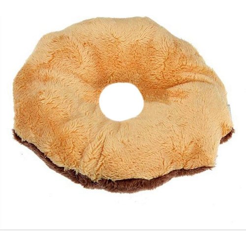 Juroicessry 1Pcs Blue Donut Dog Chew Toy Soft Plush Donut Sound Toy Cute Pet Bite Squeaker Sound Puppy Dog Plush Chewing Toy Pet Supply for Puppy Dog Squeak Toys