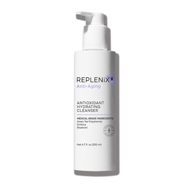 Replenix Antioxidant Hydrating Cleanser, Medical-Grade Gentle Face Wash for Dry & Mature Skin (6 fl. Oz)