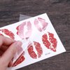Uonlytech 6Pcs Red Lips Tattoo Stickers, Small Temporary Kiss Stickers Water- proof Body Art Tattoo Stickers for Women Girls Kids Decorations Tattoo