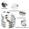 NEBURORA 3 Inch Hose Clamp Adjustable 304 Stainless Steel Duct Clamp 4 Pack Worm Gear Clamps 2.4"-3.2" Diameter Fuel Line Hose Pipe Clamp for Dryer Vent Air Duct Automotive Plumb