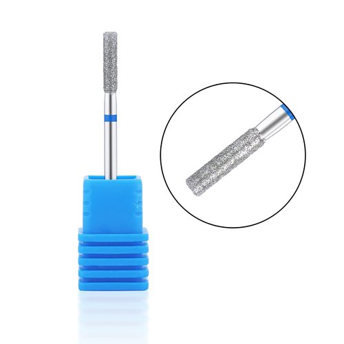 NMKL38 Diamond Bit Small Barrel Shape Electric Nail Drill File Cuticle Cleaner Tool for Rotary Nail Drill Machine Manicure Pedicure Polishing Kit (Medium 2.5)
