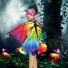 D.Q.Z Kids Fairy Butterfly-Wings Costume for Girls Halloween Butterfly Costumes & Rainbow Tutu Dress Up Party Supplies (Multicolor)