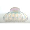 Medium clear frosted white spotted Iridescent hair claw clip