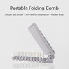 2 Piece Folding Hair Brush Set, Portable Travel-Friendly Comb – Small, Foldable for Purses – Mini Pocket Brush for Women and Girls – Anti-Static Double-Sided Compact Hair Comb
