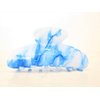 Marbled turquoise blue and white acrylic hair claw clip