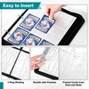 Xrunmix Trading Card Binder, 900 Pockets Card Sleeves with Zipper Card Display, Double Sided Pocket Sports Card Holder, Carry Case for Sports/Game Card(Black) (900 Pockets)