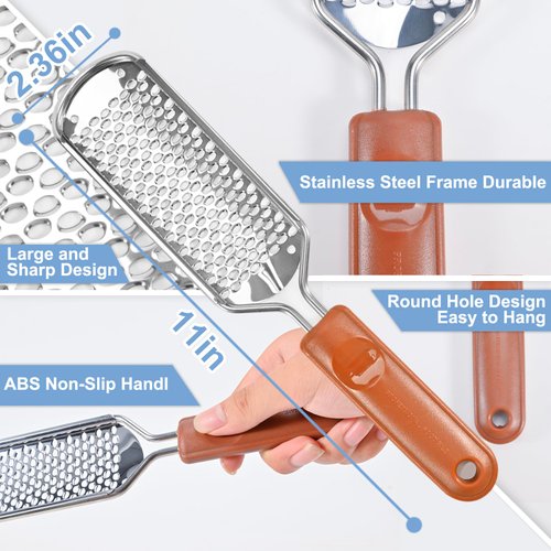 Professional Foot Scrubber Dead Skin Remover, Pedicure Foot File Callus Remover, Heel Scraper for Cracked Heels, Grater for Feet, Foot Rasp for Hard Skin(T1)