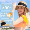 Beach Hats for Women, Straw Hat for Women UPF 50+ UV Sun Protection Sun Hat Foldable Roll up Cap Khaki