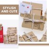 Toyvian 1:12 Scale Mini Mailbox Toy, Dollhouse Wooden Postbox Miniature Newspaper Ornaments Mini Envelope Model Dollhouse Furniture Accessories