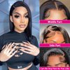 Shesbeauty Bob Wig Human Hair 10 Inch 13x4 Hd Lace Front Wigs 180% Density Short Bob Wig with HD Transparent Lace Frontal Pre Plucked With Baby Hair Free Part Natural Color