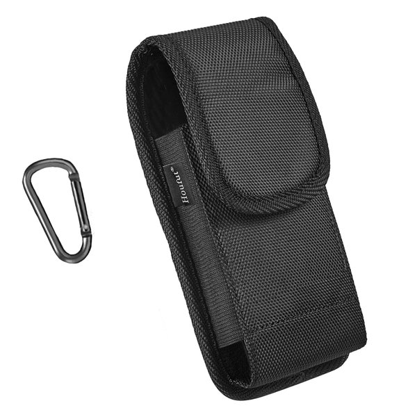 Houfut Grade Belt Clip Pouch Nylon Case Holster Compatible with Small Blade Knife, Car Key Remote,Inhaler,Flip Small Hand Sanitizer
