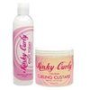 Kinky Curly Knot Today Leave In Conditioner/Detangler 8 oz + Curl Custard Gel 8 oz