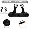 3pcs Snail Face Wash Headband and Wristband Set Black Funny Makeup Headband Puffy Skincare Spa Head Bands Cute Wrist Towels Hair Band for Washing Face Hair Wrap Teen Girl Gifts Trendy Stuff