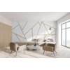 Murwall Gold Wall Decal Peel and Stick | Geometric Line Wall Sticker | Metallic Line Wall Decals