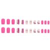 Lifextol Hot Pink Press on Nails Short Square Nails Press ons Short Fake Nails with Nail Adhesive Tabs, 24pc Reusable Acrylic Nails Press on Nails Short False Fingernails Artifitial Stick on Nails