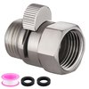 Worldwhere Shower Flow Control Valve, Brass Shut Off Valve for Hand Shower or Fixed Shower Head, G1/2" Shower Pressure Regulator Brushed Nickel