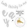 RoadSea Talk Thirty to Me Banner - 30th Birthday Party Garland Supplies- Thirty Birthday Party Decorations - Silver Glitter
