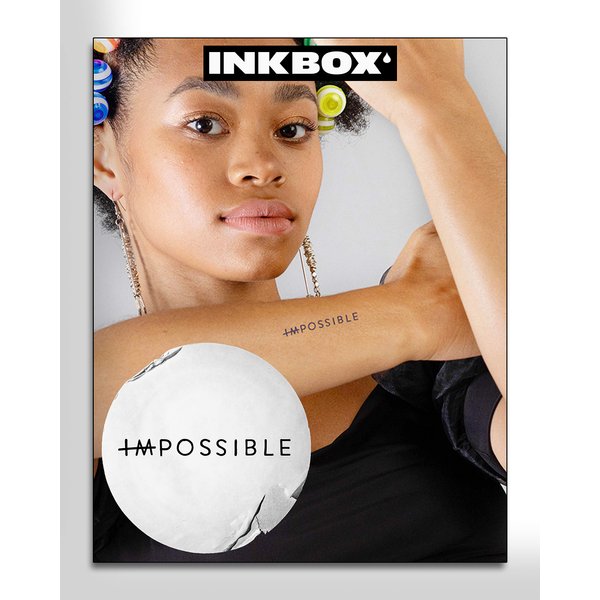 Inkbox Temporary Tattoos, Semi-Permanent Tattoo, One Premium Easy Long Lasting, Water-Resistant Temp Tattoo with For Now Ink - Lasts 1-2 Weeks, Script Tattoo, 3 x 3 in, Maxime