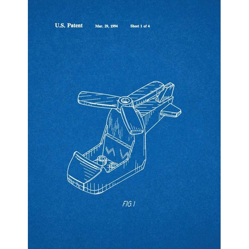 Building Block Toy Helicopter Patent Print Blueprint (5" x 7") M11755