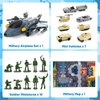 deAO Military Airplane Toys for Boys,Army Toys Fighter Jet with 8 Vehicles,10 Soldier Amry Men,19PCS Airplane Tanks Toys,Great Military Toys Gift for 3 4 5 6 Boys Girls Kids