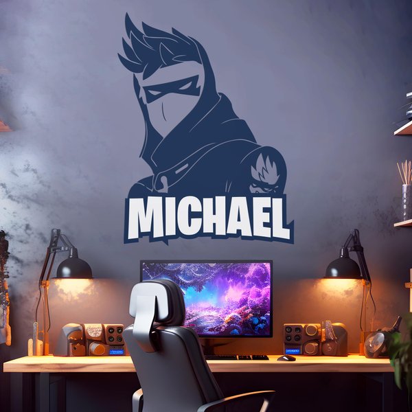 Personalized Name Famous Game I Wall Decal for Bedroom I Wall Decoration for Boys I Wall Stickers for Kids I Playroom Decoration I Multiple Customization Options (Wide 20"x26" Height)