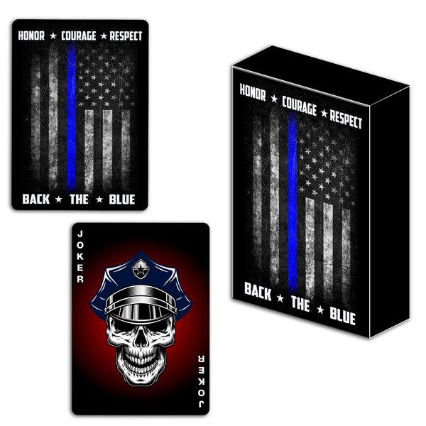 Military Gift Shop Police Officer Playing Cards - Unique Graphics - Premium Quality - Police Officer Gifts for Men or Women | Disabled USMC Vet Owned Small Business