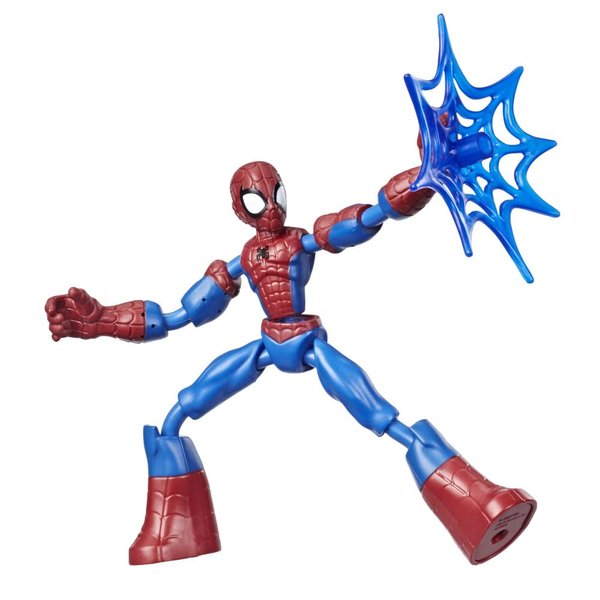 Spider-Man Marvel Bend and Flex Action Figure Toy, 6-Inch Flexible Figure, Includes Web Accessory, for Kids Ages 4 and Up
