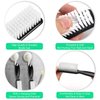 6 Pack Nail Brush Cleaning Nail Dust Brush, HOFASON Nail Brush for Cleaning Fingernails, Handle Grip Nail Brush Cleaner for Nail and Toenail Foot Manicure Pedicure Tools Scrub Brush Men Women (Black)
