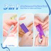 Nail Files and Buffers, MORGLES Professional Manicure Tools 6pcs Rectangular Nail Buffer Blocks 6pcs 100/180 Grit Nail File 2pcs Brush for Natural Acrylic Nails