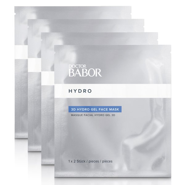 DOCTOR BABOR HydroRX 3D Hydro Gel Face Mask, Hyaluronic Acid Moisturizing and Anti-Aging Mask for Fine Lines and Wrinkles, Vegan