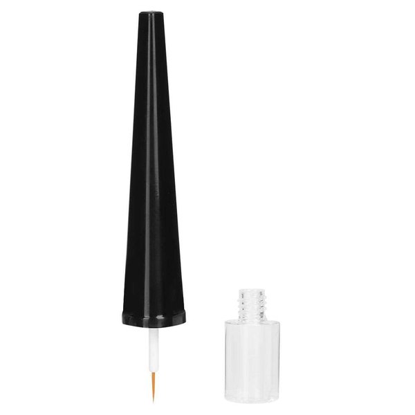Zerodis Empty Eyelash Tube, 25PCS 5ml Clear Refillable Plastic Mascara Container with Rubber Stopper Empty Eyeliner Wand Bottle for Castor Oil and DIY Cosmetics Beauty Tool