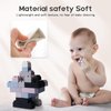 bopoobo Stacking Toys Soft Building Blocks, Silicone Montessori Educational Toy Toddler Sensory Learning, Baby Bath Toys, Girls Boy Gifts for Kids Age 1 2 3 Years Old
