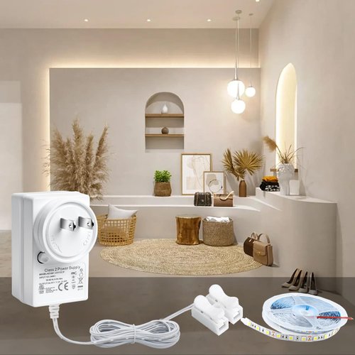 24 Volt Doorbell Transformer 110V/120V AC to DC 24V Adapter Compatible with LED Strip Light, Ring Doorbell and Thermostats