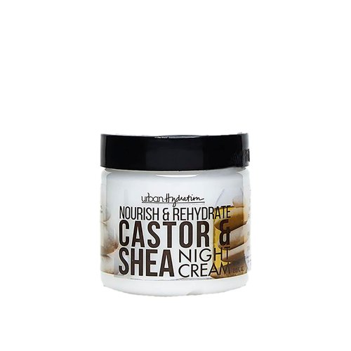 Urban Hydration Nourish and Rehydrate Castor and Shea Night Cream | Fights Acne, Detoxes, Refreshes and Smooths Skin Overnight, Anti-Aging Benefits For All Skin Types | 2 Fl Ounces