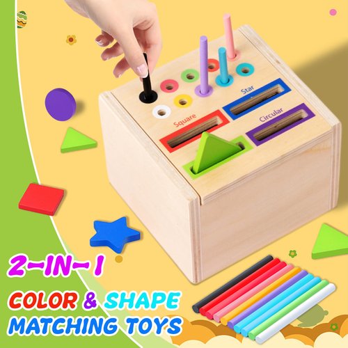 Color Sorting Toys for Toddlers 1-3: Fine Motor Skill Toys for 1-2 Year Old| Color Matching Toys Preschool Learning Activities| 12-18 Months Busy Board Matching Game for Baby Boys and Girls Gifts