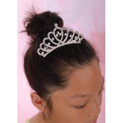 JWICOS Mini Princess Comb Silver Crystal Hair Comb Rhinestone Hair Accessories Comb Headband Decorations for Women and Girls