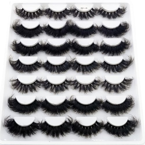 AMSDCN 14/16 Pairs Fluffy mix Lashes 10-25mm 3D Mink Lashes Long Thick Natural False Eyelashes Wholesale Lashes (SD12)