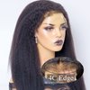 HD Lace Front Wigs Human Hair Pre Plucked 200 Density Bleached Knots for Black Women,Kinky Straight Human Hair Wig with 4C Curly Edge Baby Hair(12", 13x4 HD Lace Frontal Wig)