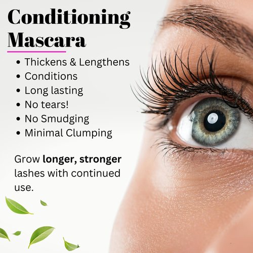 Fifth & Skin NATURLASH Natural Mascara (BLACK) - Hypoallergenic Mascara for Sensitive Eyes – Vegan & Cruelty Free Mascara – Gluten Free - Paraben Free - Nourish, Lengthen & Thicken