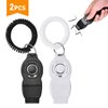 ZNOKA Dog Training Clickers and Whistle in One, Consistent Positive Reinforcement for Puppies, Fix Undesired Behaviors, Pet Training Clicker for Dog Cats Puppy Birds Horses, 2-Pack(White + Black)