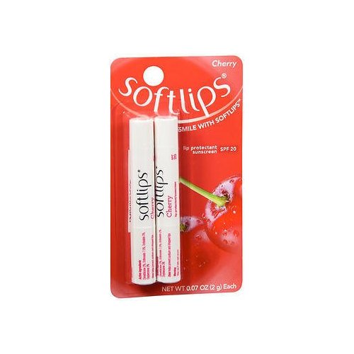 Softlips Lip Protectant/Sunscreen, Value Pack, Cherry, Twinpack