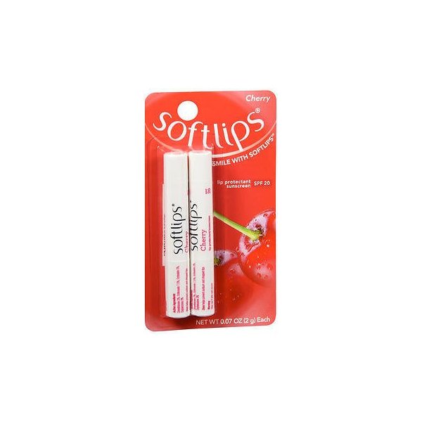 Softlips Lip Protectant/Sunscreen, Value Pack, Cherry, Twinpack