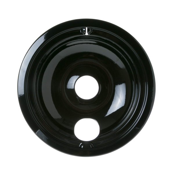 GE WB31M19 Genuine OEM 8" Porcelain Burner Drip Bowl (Black) for GE Electric Ranges