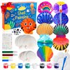 Eleanore's Diary Kids Seashell Painting Kit, Arts & Crafts Painting Gifts for Boys Girls, DIY Creative Craft Activities Toys for Age 5 6 7 8 9 10 11 12 Year Old, Birthday Christmas Party Idea Gifts