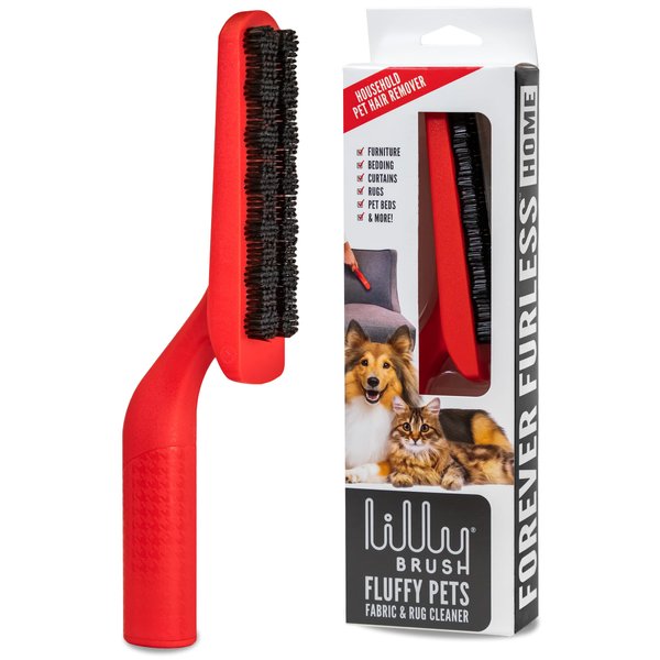 Lilly Brush Forever Furless Pet Hair Remover Brush | Gentle Bristled Cat & Dog Hair Remover Brush for Home, Auto Car Detailing Supplies, Lint Brush, Furniture, Fabric & Rug Cleaner