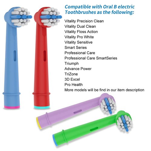 8pcs Kids Toothbrush Replacement Heads Compatible with Oral B Electric Toothbrush, Soft Bristles and Small Heads for Sensitive Teeth and Gum of The Kids